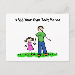 Cartão Postal De Convite Cartão-postal da pai (Brunette)