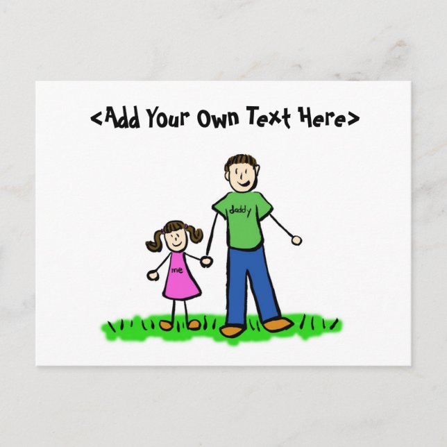 Cartão Postal De Convite Cartão-postal da pai (Brunette) (Frente)
