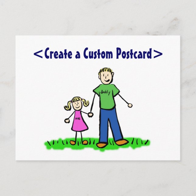 Cartão Postal De Convite Cartão-postal da pai (loira) (Frente)