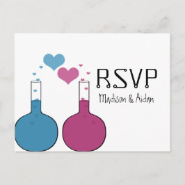 Cartão Postal De Convite Cartão-postal da Science of Love RSVP