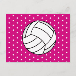 Cartão Postal De Convite Cartão-postal de aniversário de vôlei para raparig