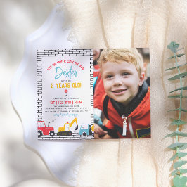 Cartão Postal De Convite Cartão-postal de Aniversário do Garoto Fotográfico