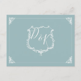 Cartão Postal De Convite Cartão-postal de Casamento Dusty Dessen Blue
