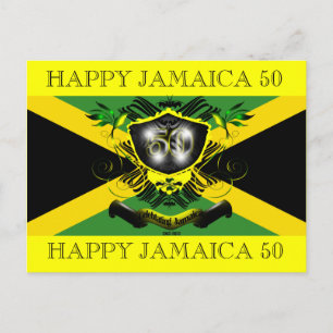 Cartão Postal De Convite Cartão-postal de celebração Jamaica 50