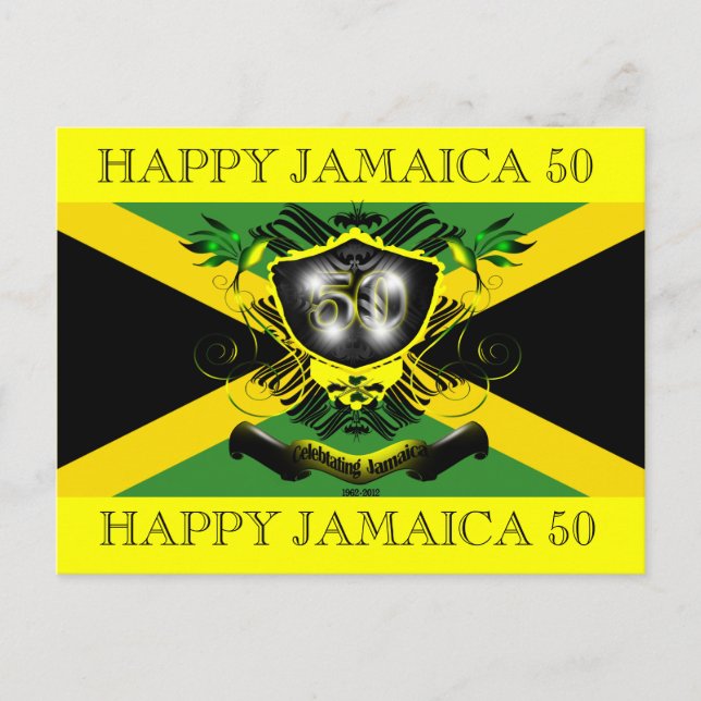 Cartão Postal De Convite Cartão-postal de celebração Jamaica 50 (Frente)