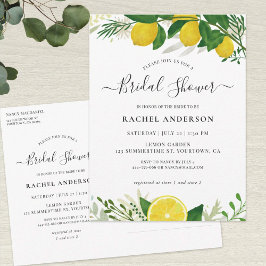 Cartão Postal De Convite Cartão-postal de Chá de panela de limão fresco
