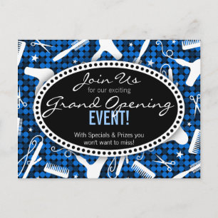 Cartão Postal De Convite Cartão-postal de Evento de Salão de Cabelo Persona