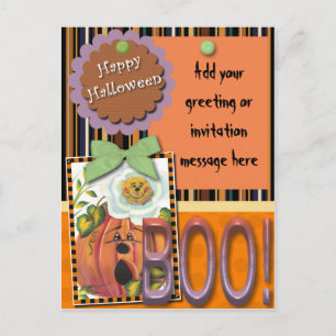 Cartão Postal De Convite Cartão-postal de Feliz Halloween