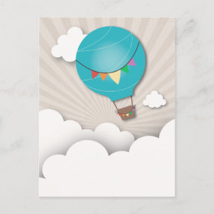 Cartão Postal De Convite Cartão-postal de Festa de aniversário Balão de Ar 