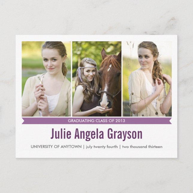 Cartão Postal De Convite Cartão-postal de Graduação Fotográfica Genius 3 (Frente)