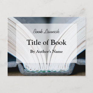 Cartão Postal De Convite Cartão-postal de lançamento do livro