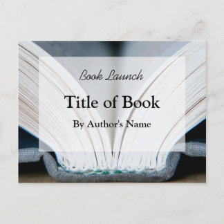Cartão Postal De Convite Cartão-postal de lançamento do livro