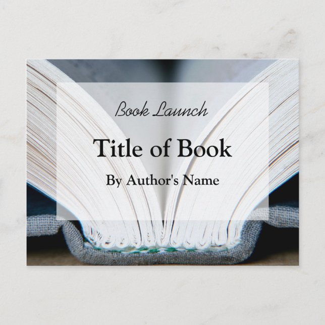 Cartão Postal De Convite Cartão-postal de lançamento do livro (Frente)