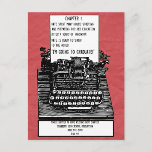 Cartão Postal De Convite Cartão-postal de máquina de escrever Vintage