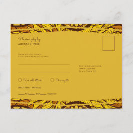 Cartão Postal De Convite Cartão-postal de RSVP Floral de Ancara Vermelha Af