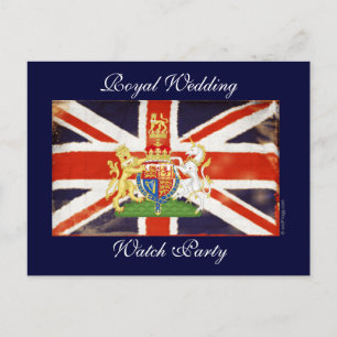 Cartão Postal De Convite Cartão-postal do Partido Casaco do Casamento Real 
