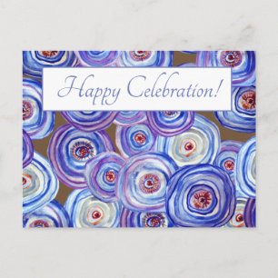Cartão Postal De Convite Cartão-postal Elegante de Celebração Feliz
