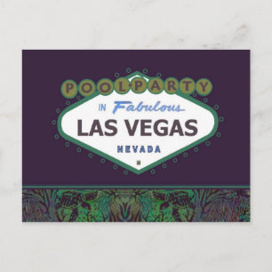 Cartão Postal De Convite Cartão-postal Fabuloso de piscina em Las Vegas