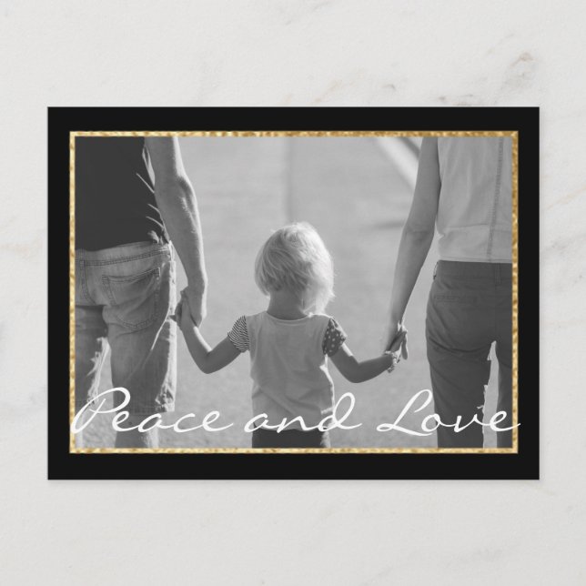 Cartão Postal De Convite Cartão-postal Padrão Chanukah Dourado (Frente)