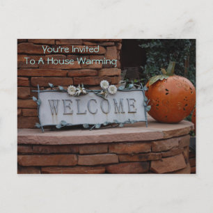 Cartão Postal De Convite Cartão-postal para o Aquecimento da Casa