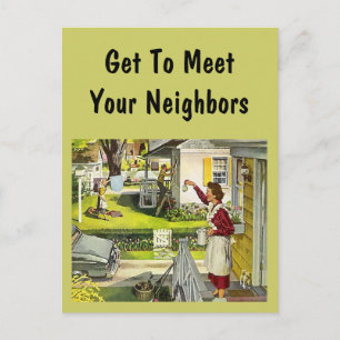 Cartão Postal De Convite Cartão-postal Parte do Bloco Social de Vizinhança