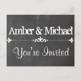 Cartão Postal De Convite Cartão-postal personalizado do quadro central da V