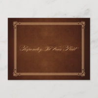 Cartão-postal Rich Brown Wedding RSVP poster vinta