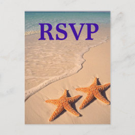 Cartão Postal De Convite Cartão-postal RSVP de Casamento de Estrelas e Tema