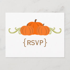 Cartão Postal De Convite Cartão-postal RSVP de Casamento outono de Suportes