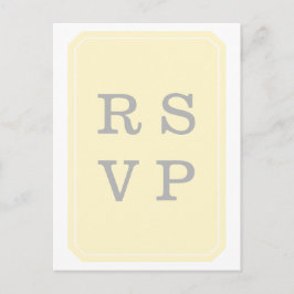 Cartão Postal De Convite Cartão-postal RSVP de Casamento Simples Elegante A