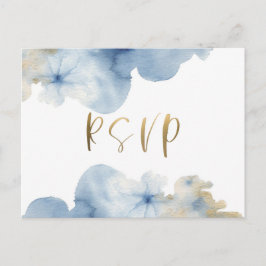 Cartão Postal De Convite Cartão-postal RSVP de Lux de Aquarela