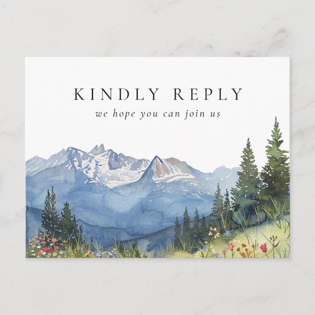 Cartão Postal De Convite Cartão-postal RSVP de Solicitação de Música de Mon (Frente)