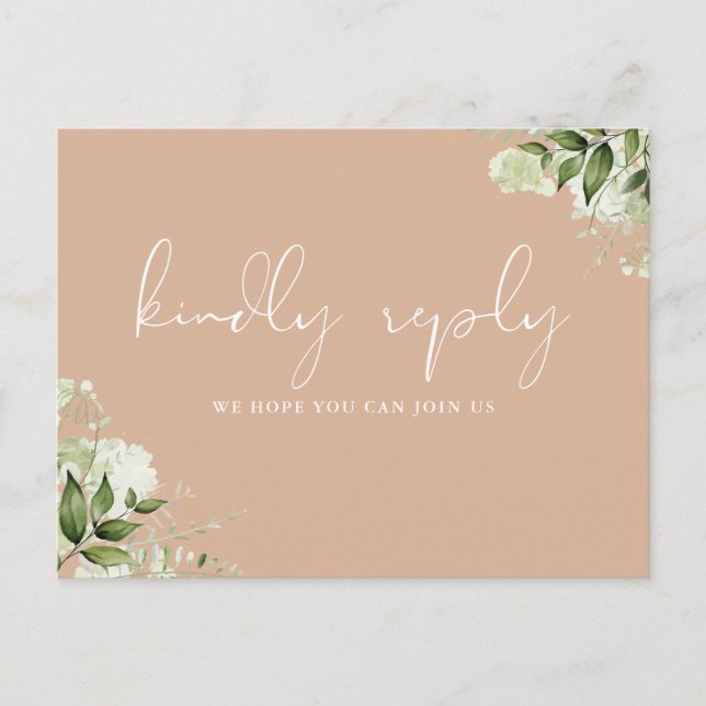 Cartão Postal De Convite Cartão-postal RSVP de Solicitação de Música Tan Gr (Frente)