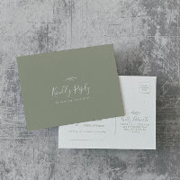 Cartão-postal RSVP de Solicitação de Música Verde