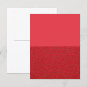 Cartão Postal De Convite Cartão-postal vermelho de dois tons - Personalizar
