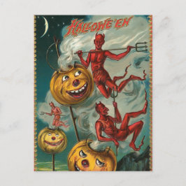 Cartão Postal De Convite Cartão-postal Vintage Halloween