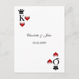 Cartão Postal De Convite Cartão rsvp de Casamento de Vegas