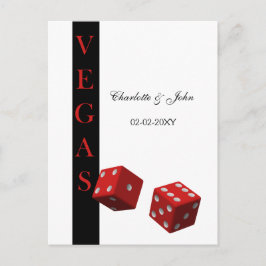 Cartão Postal De Convite Cartão rsvp de Casamento de Vegas