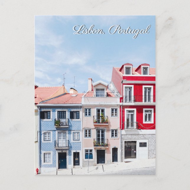 Cartão Postal De Convite Cartão viagem de Lisboa Portugal (Frente)