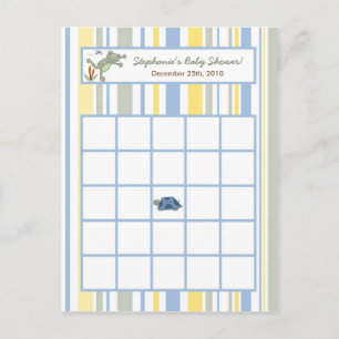 Cartão Postal De Convite Cartaz de Bingo Escrita Pulando Sapo Tartaruga-Tar