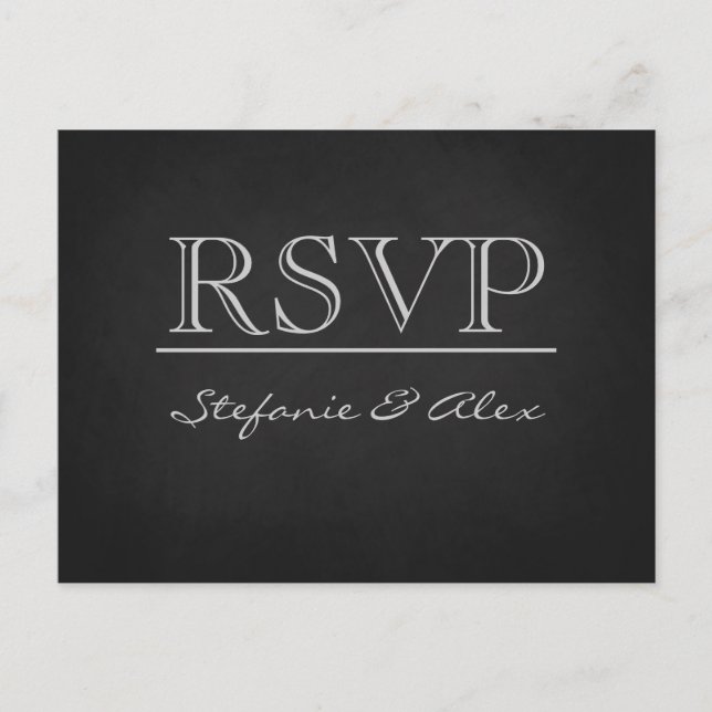 Cartão Postal De Convite Cartaz de casamento RSVP de quadro (Frente)