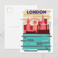 Cartaz de viagem da silhueta de Londres.