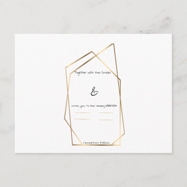 Cartão Postal De Convite Carte d'ite (Frente)