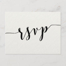 Cartão Postal De Convite Cartões-postais RSVP de Casamento de Caligrafia Br