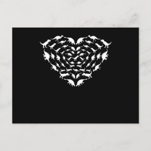 Cartão Postal De Convite Casais do Namorados do Heart Dinosaur Dia de os na