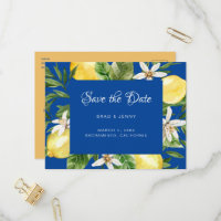 Casamento Azul Mediterrâneo Salva Matéria de Data