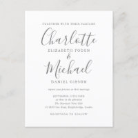 Casamento com Letra de Assinatura Elegante