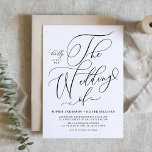 Cartão Postal De Convite Casamento de Caligrafia Whimsical Negra<br><div class="desc">Convide a família e amigos para o dia do seu casamento com o nosso cartão postal de convite de casamento. Ela apresenta a frase "O Casamento de" em uma escrita brilhante e brilhante, acrescentando um toque pessoal e elegante à sua celebração. Personalize com seus nomes, data do casamento, local e...</div>
