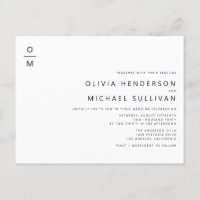Casamento do Código QR do Monograma Minimalista Ne