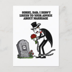 Cartão Postal De Convite casamento é ser burro junto